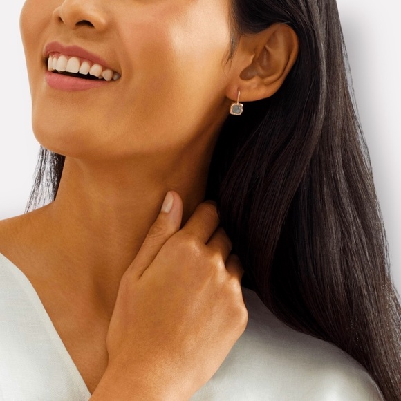 **SOLD** Silpada 'Mediterra' Drop Earrings 14K Gold on Sterling Silver NIB - Picture 5 of 7